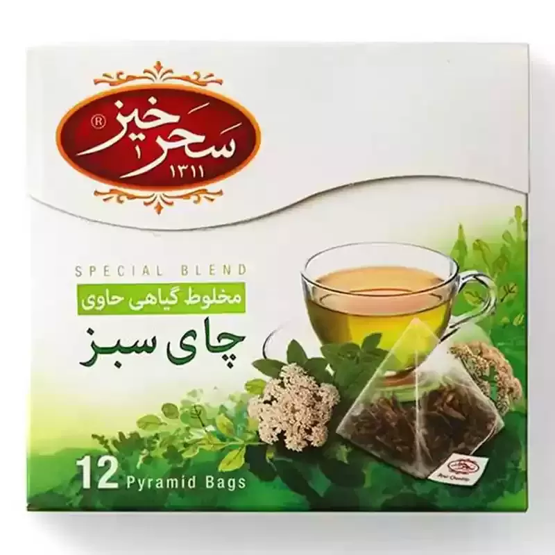 دمنوش چای سبز 12 عددی
