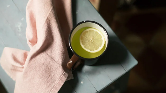 چای سبز با لیمو ترش