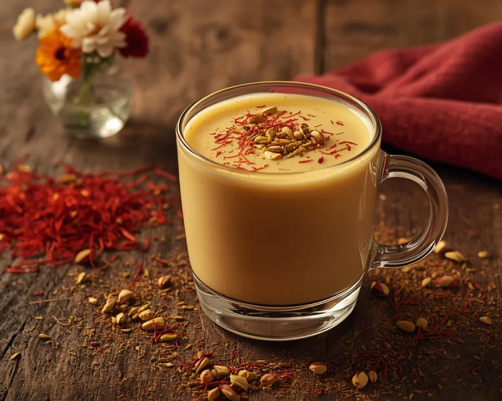 طرز تهیه شیر زعفران در خانه