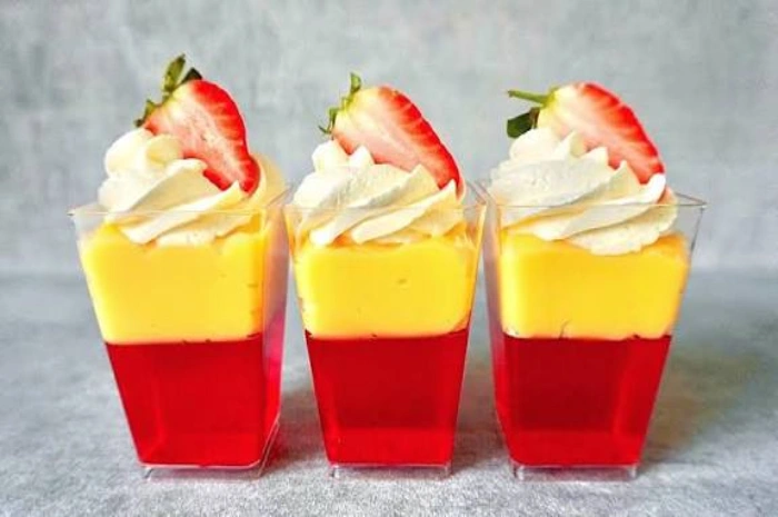 طرز تهیه ژله بستنی دو رنگ