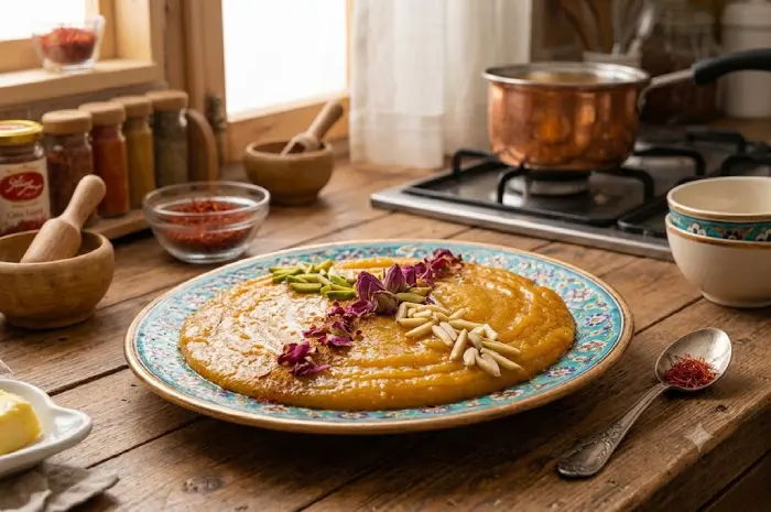 حلوای شیر و زعفران