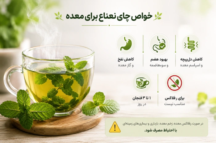 دمنوش نعناع برای معده