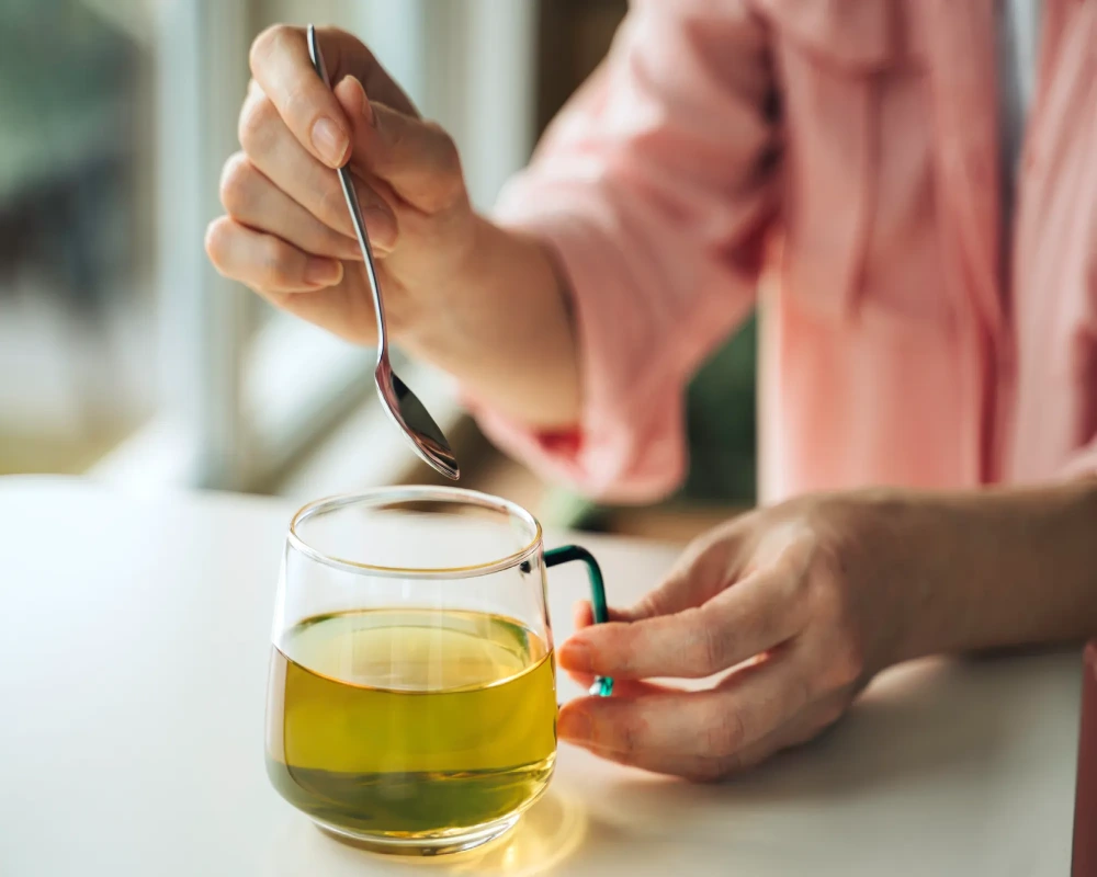 چای سبز و لاغری شکم